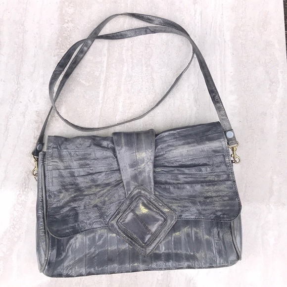Genuine eel skin crossbody purse - Picture 1 of 8